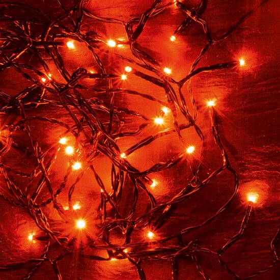 Instalatie luminoasa de interior, 50 x LED, lumina rosie, lungime 4 m, 220 V