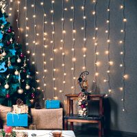 Perdea de lumini pentru interior, 168 x LED, Lungime 1.2 m, Lumina alb rece