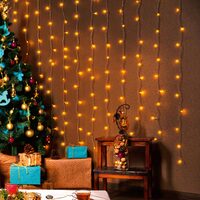 Perdea de lumini pentru interior, 168 x LED, Lungime 1.2 m, Lumina alb cald
