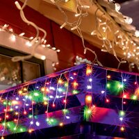 Perdea de lumini 300 x LED, Multicolor, 8 x programe, Memorie, Timer, Exterior
