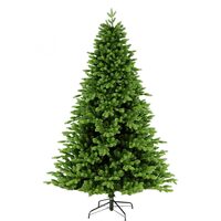 Brad artificial cu suport metalic si iluminare 650 x LED, Inaltime 240 cm, Diametru 134 cm, Verde
