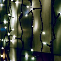 Perdea de lumini, 204 x LED, alb rece, exterior, legare in serie, lungime 2 m
