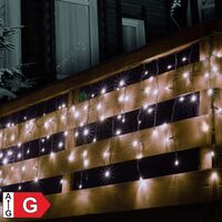 Perdea de lumini inseriabila, 50 x LED, alb rece, exterior, lungime 5 m