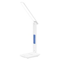 Lampa de birou Smart, incarcare inductiva telefon, 10 W, 600 lm, Alb, Calendar si alarma, USB