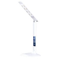 Lampa de birou LED, cu ceas, 5 W, 400 lm, USB, 26 x 33 x 15 cm