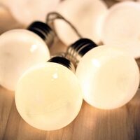 Instalatie luminoasa cu 20 x Globuri Led, Lumina calda, Exterior, lungime 9.5 m