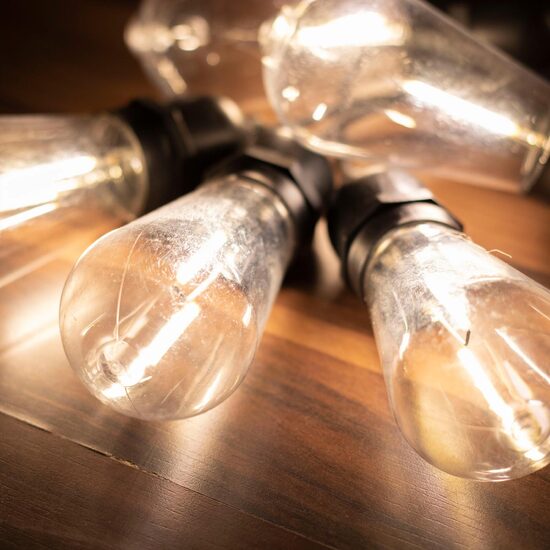 Instalatie luminoasa cu 10 x Globuri Vintage Led, Lumina calda, Exterior, lungime 4.5 m