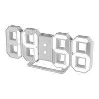 Ceas desteptator digital LED, Alb, USB, 235 x 100 x 25 mm