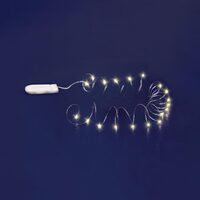 Instalatie luminoasa, 20 x micro Led, Baterie, lungime 2 m, lumina calda