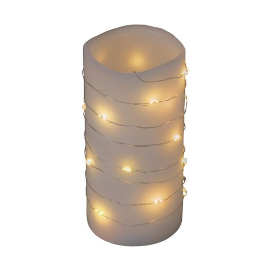 Instalatie luminoasa, 20 x micro Led, Baterie, lungime 2 m, lumina calda, Timer