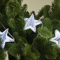 Instalatie luminoasa, 12 x Led Stea, Baterie 3 x AA, lungime 1 m, lumina rece