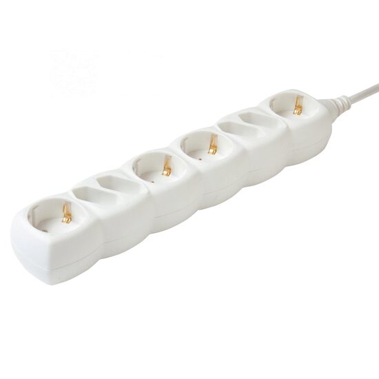 Prelungitor cu 8 prize, 3 m, 16 A, 3500 W, Alb