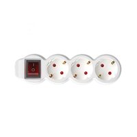Prelungitor 3 prize, intrerupator, 1.5 m, 3x1.5 mmp, Alb, 16 A, 3500 W