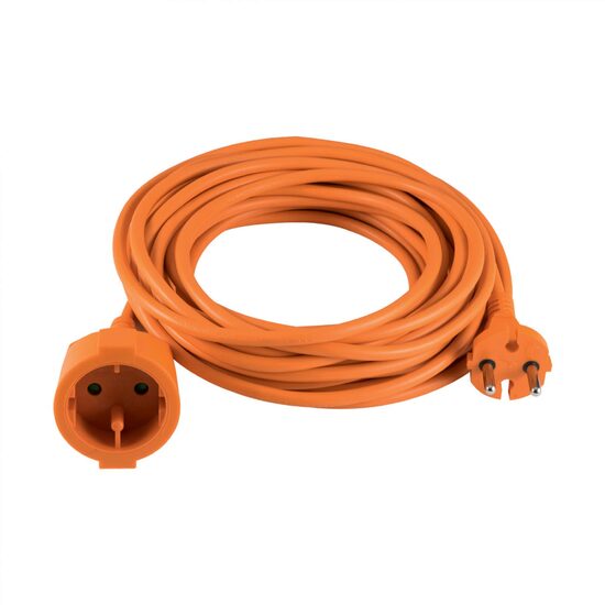 Cordon prelungitor, 20 m, 2 x 1.5 mmp, portocaliu, 3680 W, 16 A