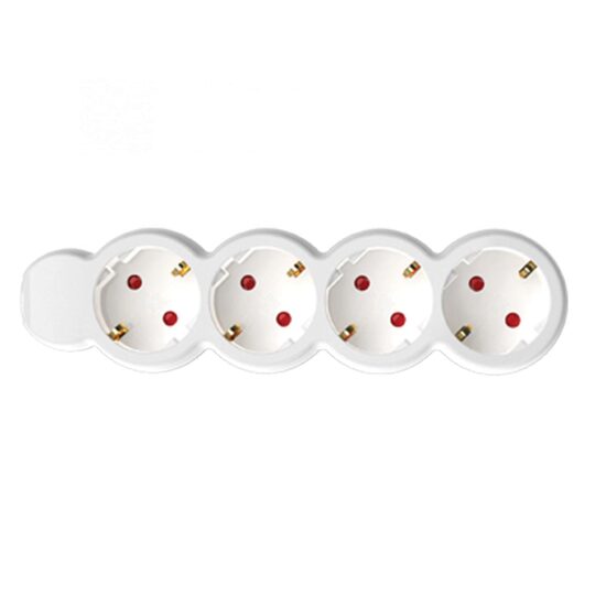 Prelungitor 4 prize, 3 m, alb, 3500 W, 16 A, 3 x 1.5 mmp
