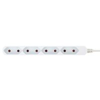 Prelungitor de reţea tip Euro, 4 prize, 2 x 0.75 mmp, 2300 W, lungime 5 m