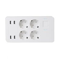 Prelungitor Smart, Wi-Fi, 4 locasuri, 4 x USB, lungime 1.5 m, 16 A / max 3680 W 