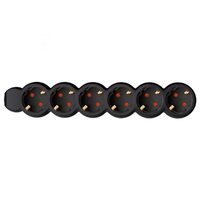 Prelungitor 6 prize, protectie copii, 1.5 m, Negru, 3 x 1 mmp, IP20