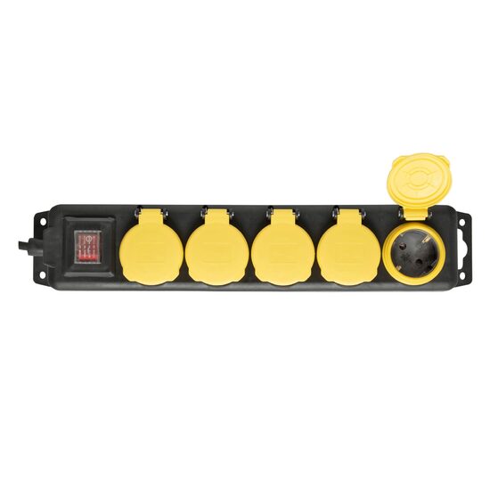 Prelungitor de exterior cu 5 prize si intrerupator, lungime 5 m, IP44