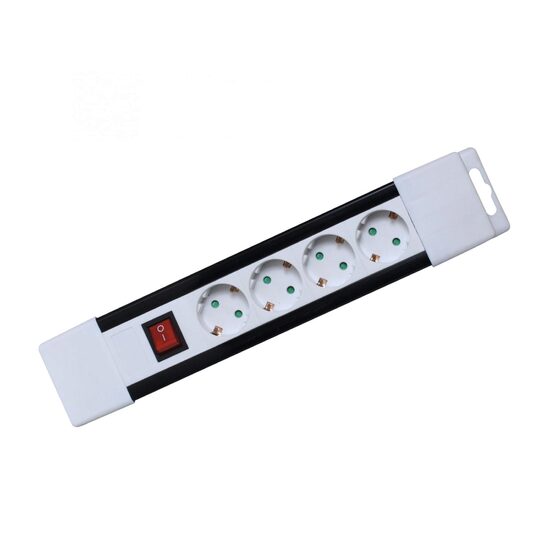 Prelungitor 4 socluri cu intrerupator, 1.5 m, alb, protectie supratensiune, 3500 W