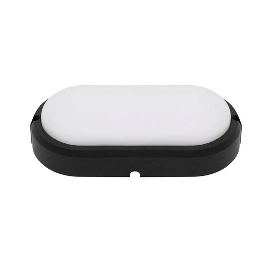 Aplica LED, ovala 18 W, 4000K, Negru, Exterior IP65, 201 x 99 x 54 mm, 2000 lm