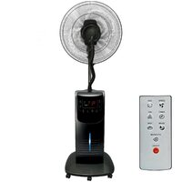 Ventilator cu umidificare, Negru, 90 W, 45 x 40 x 135 cm, Telecomanda, 3 trepte