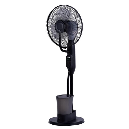 Ventilator cu umidificare, Negru, 40 W, umidificare max 220 g/h, Telecomanda, 3 trepte