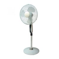 Ventilator cu picior, Telecomandă, 40 cm, 45 W, 3 viteze, Alb