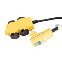 Cordon prelungitor cu cupla si stecher, 2 prize, exterior IP44, Galben/Negru, 5 m