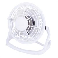 Ventilator de masa, USB, 10 cm, 1 treapta de viteza, Alb