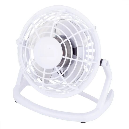 Ventilator de masa, USB, 10 cm, 1 treapta de viteza, Alb