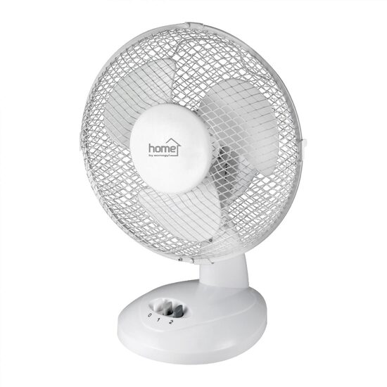 Ventilator de birou, diametru paleta 23 cm, alb, 30 W, 2 trepte