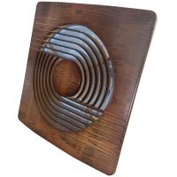 Ventilator axial de perete, Horoz 100-Walnut, debit 100 m3/h, diametru 100 mm, 12W