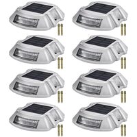 Set 8 lampi solare pentru alei, Aluminiu turnat, IP68, Greutate suportata 45 Tone, 600 lm