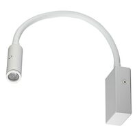 Veioza de perete, flexibila, 3 W, lumina calda 3000K, Aluminiu, 180 lm, 90 x 60 x 30 mm, Alb