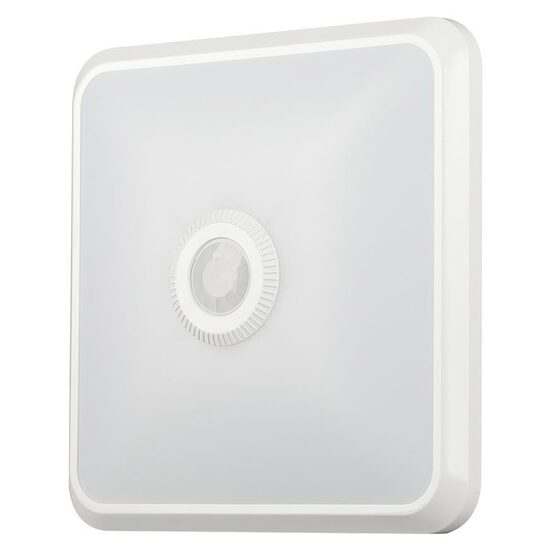 Plafoniera led cu senzor de miscare, Patrata, 12 W, IP20, 1100 lm, culoare lumina 3 in 1, 250 x 250 mm