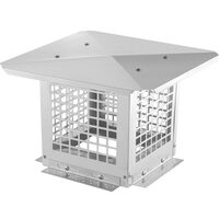 Capac terminal patrat pentru cos de fum, Inox, 229 x 229 mm