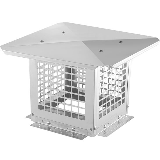 Capac terminal patrat pentru cos de fum, Inox, 229 x 229 mm