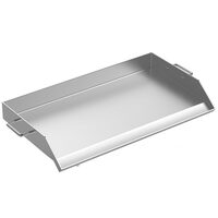 Plita inox pentru gratar pe carbuni, gaz sau electric, Plancha Inox, 91 x 56 x 6 cm, cu manere
