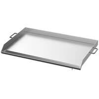Plita inox pentru gratar pe carbuni, gaz sau electric, Plancha Inox, 81 x 43 x 6 cm, cu manere