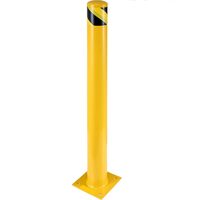 Stalp de siguranta, delimitare, avertizare, Otel, Galben / Negru, Inaltime 122 cm