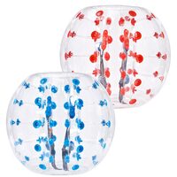 Set 2 mingi Sumo Zorb, pentru adulti cu inaltimea de 1.5-2 m, manere si curele umar, diametru 1.2 m