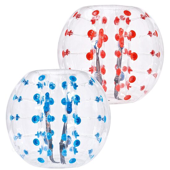 Set 2 mingi Sumo Zorb, pentru adulti cu inaltimea de 1.5-2 m, manere si curele umar, diametru 1.2 m