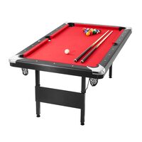 Masa de billiard American cu picioare pliabile, MDF si Otel, 1920x1090x810 mm, bile, triunghi, 1 x tacuri  incluse