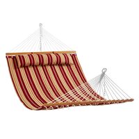 Hamac matlasat cu perna, pentru 2 persoane, max 225 kg, Dimensiuni pat 1400 x 1900 mm, Maro