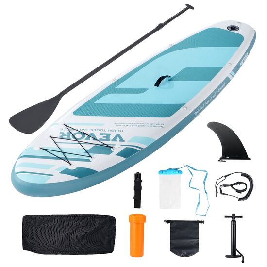 Paddleboard gonflabil extra lat, dimensiuni 3353×838×152 mm, Aripa centrala detasabila si glisabila, Pompa, geanta