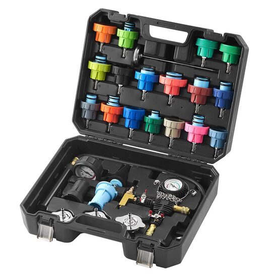 Set 2 in 1 pentru testare presiune, inlocuire si detectare scurgeri lichid de racire, 2.41 Bar, 28 piese