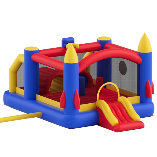 Castel gonflabil cu trambulina, tunel, suflanta, 4080x2400x2450 mm, max 140 kg
