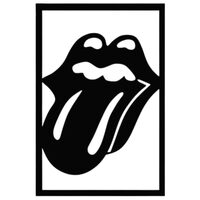 Decoratiune metalica de perete Krodesign KRO-1254 Rock, lungime 50 cm, negru, grosime 1.5 mm
