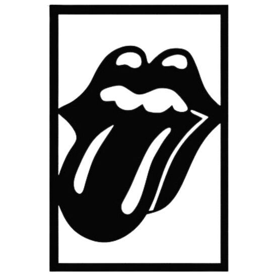 Decoratiune metalica de perete Krodesign KRO-1254 Rock, lungime 50 cm, negru, grosime 1.5 mm